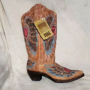 Corral vintage wing and heart boot